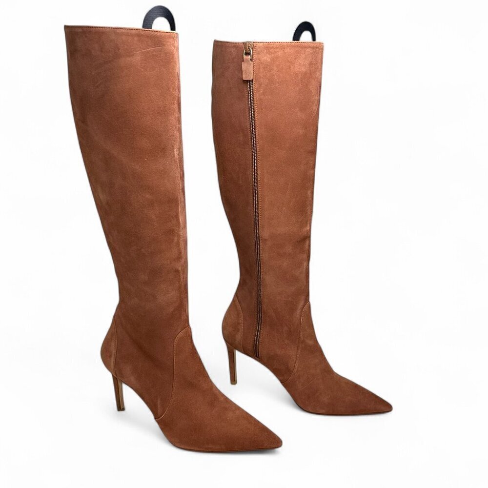 Stuart Weitzman 85 Knee High Suede Boot, Tan, Size 7.5 US, 38 EU NWOB - Picture 2 of 16